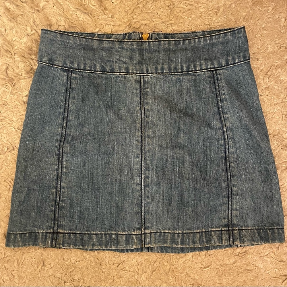 Free People Jean Miniskirt
